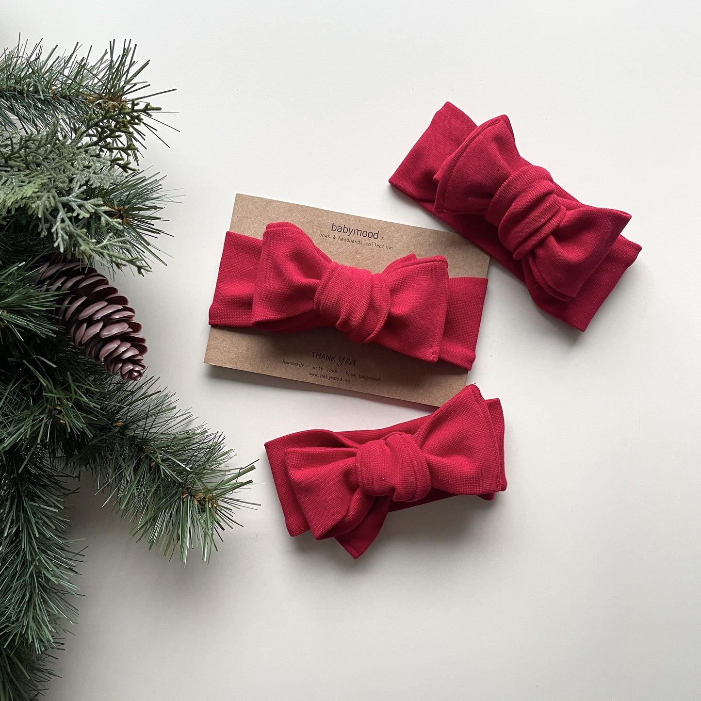 Headband bowknot, red | sizes: 0-6, 6-12, 12-24
