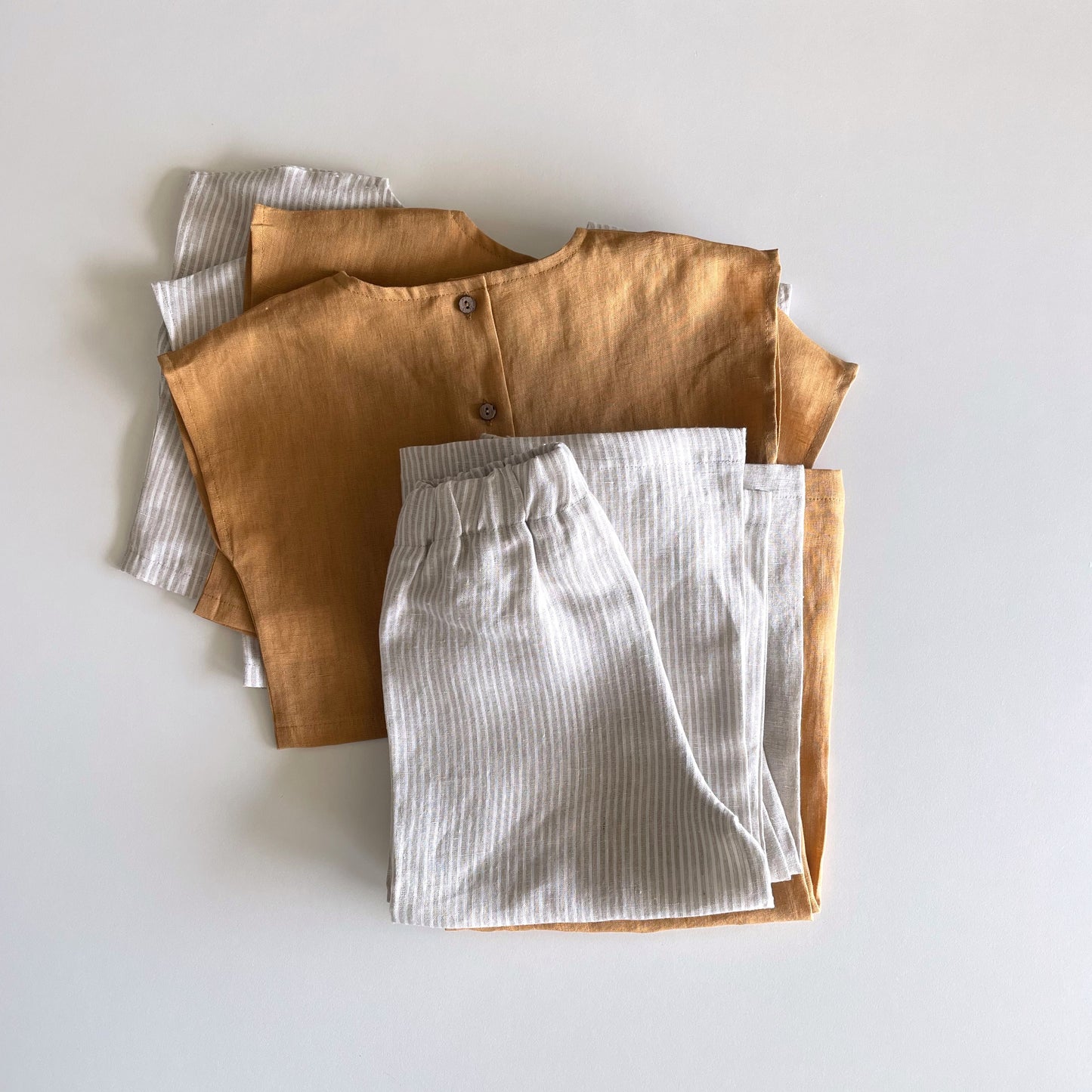 Pants culotte linen - girl 1-6y | carmel