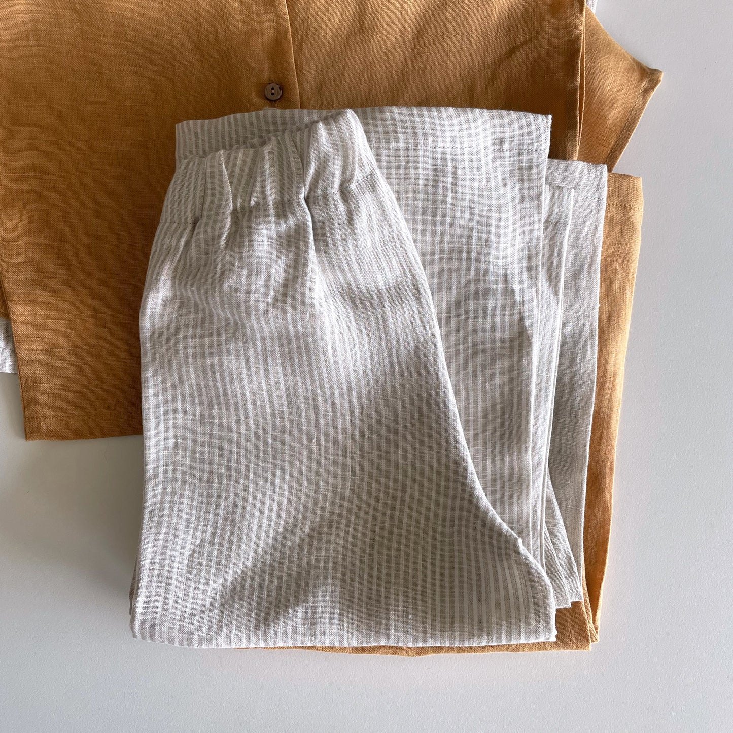 Pants culotte linen - girl 1-6y | carmel