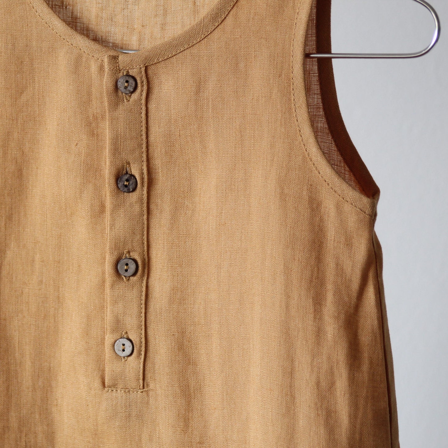 Romper in linen LEO - boy 6m-5y | carmel
