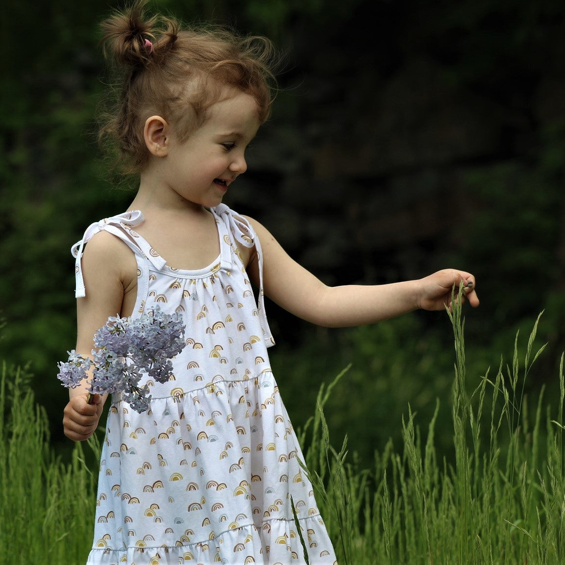 Summer dress, organic cotton GOTS | rainbow