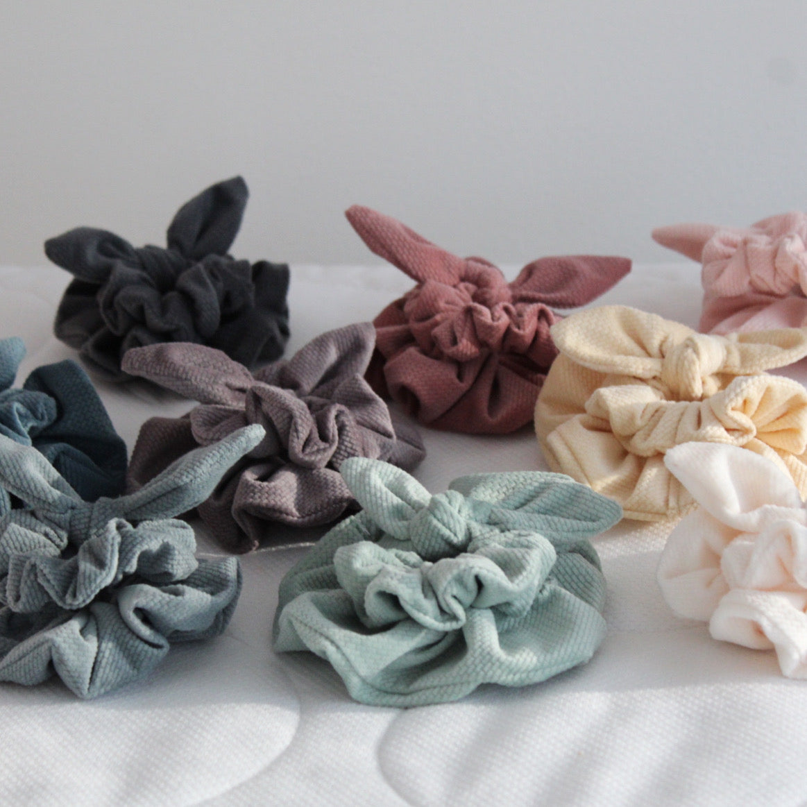 Scrunchie velvet, ecru