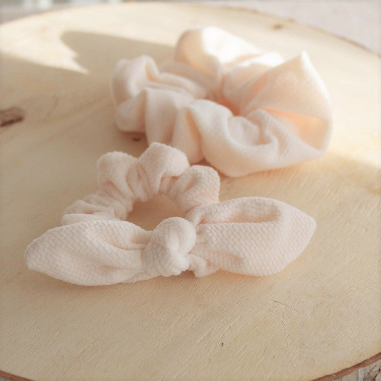 Scrunchie velvet, ecru