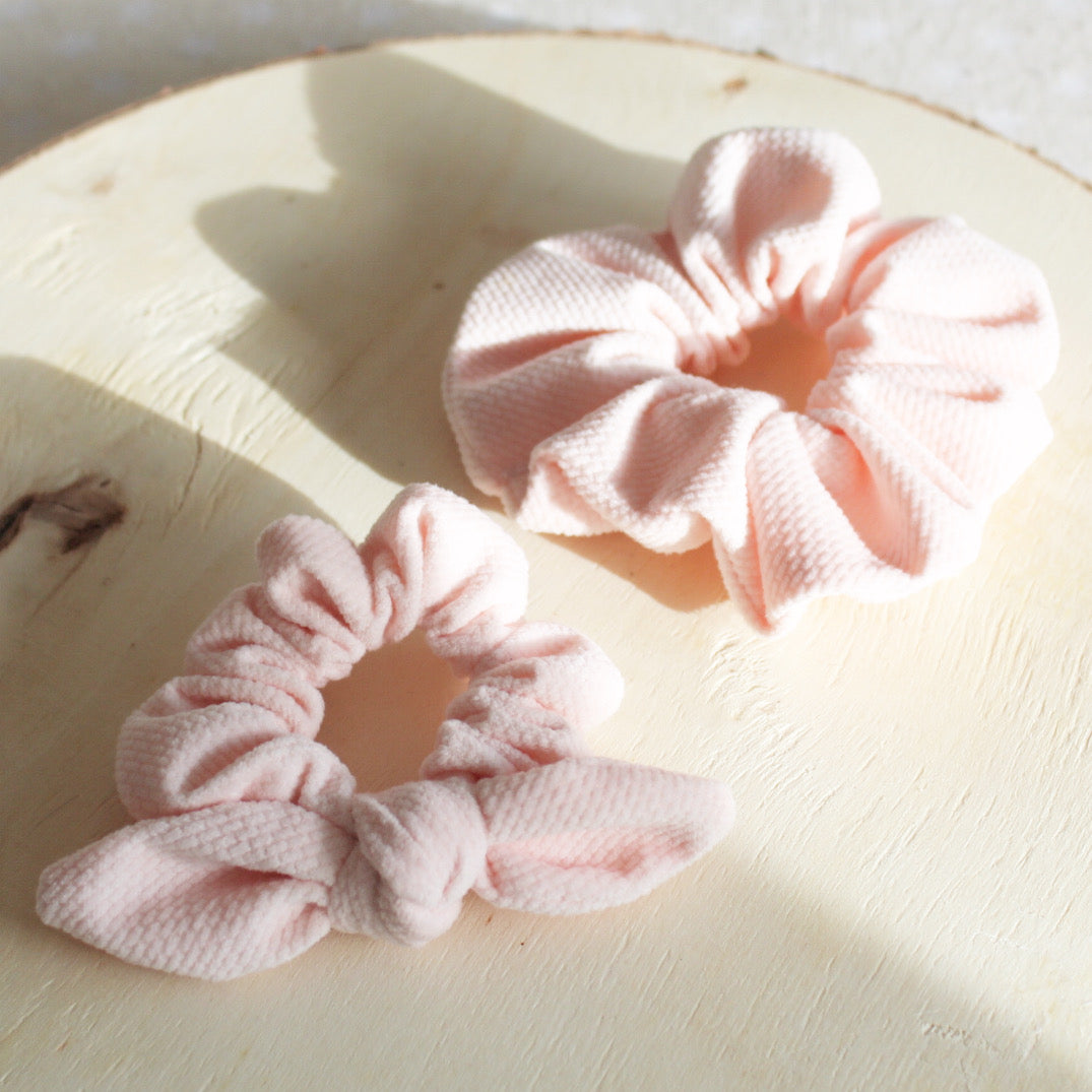 Scrunchie velvet, pudderrosa