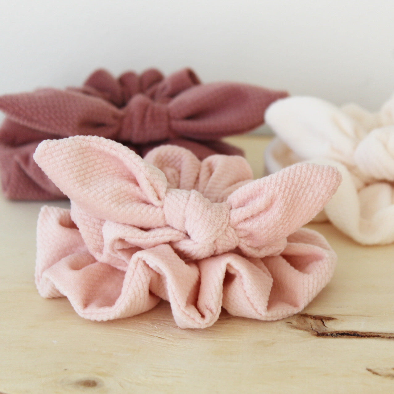 Scrunchie velvet, pudderrosa