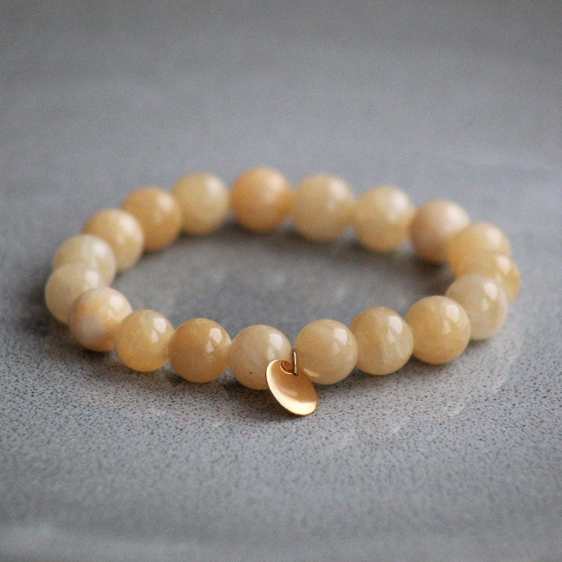 Armbånd Mini & Me, beige jade