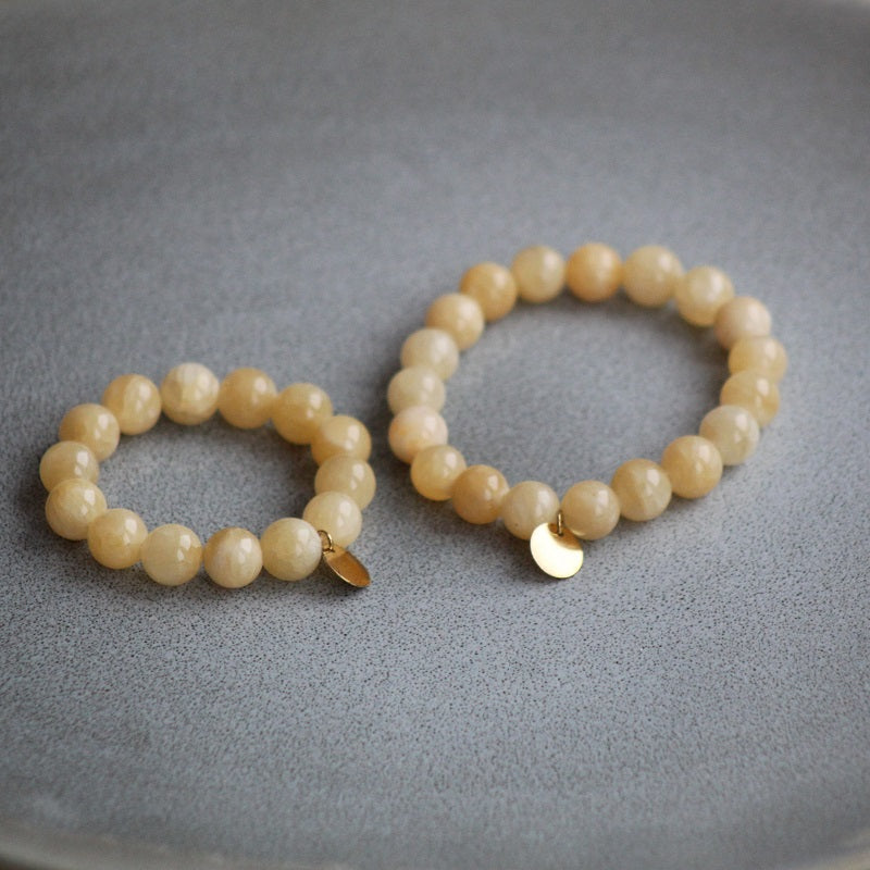 Armbånd Mini & Me, beige jade