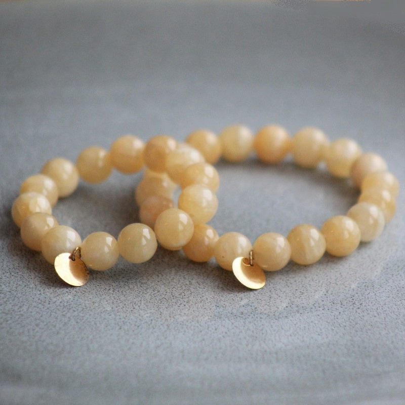 Armbånd Mini & Me, beige jade