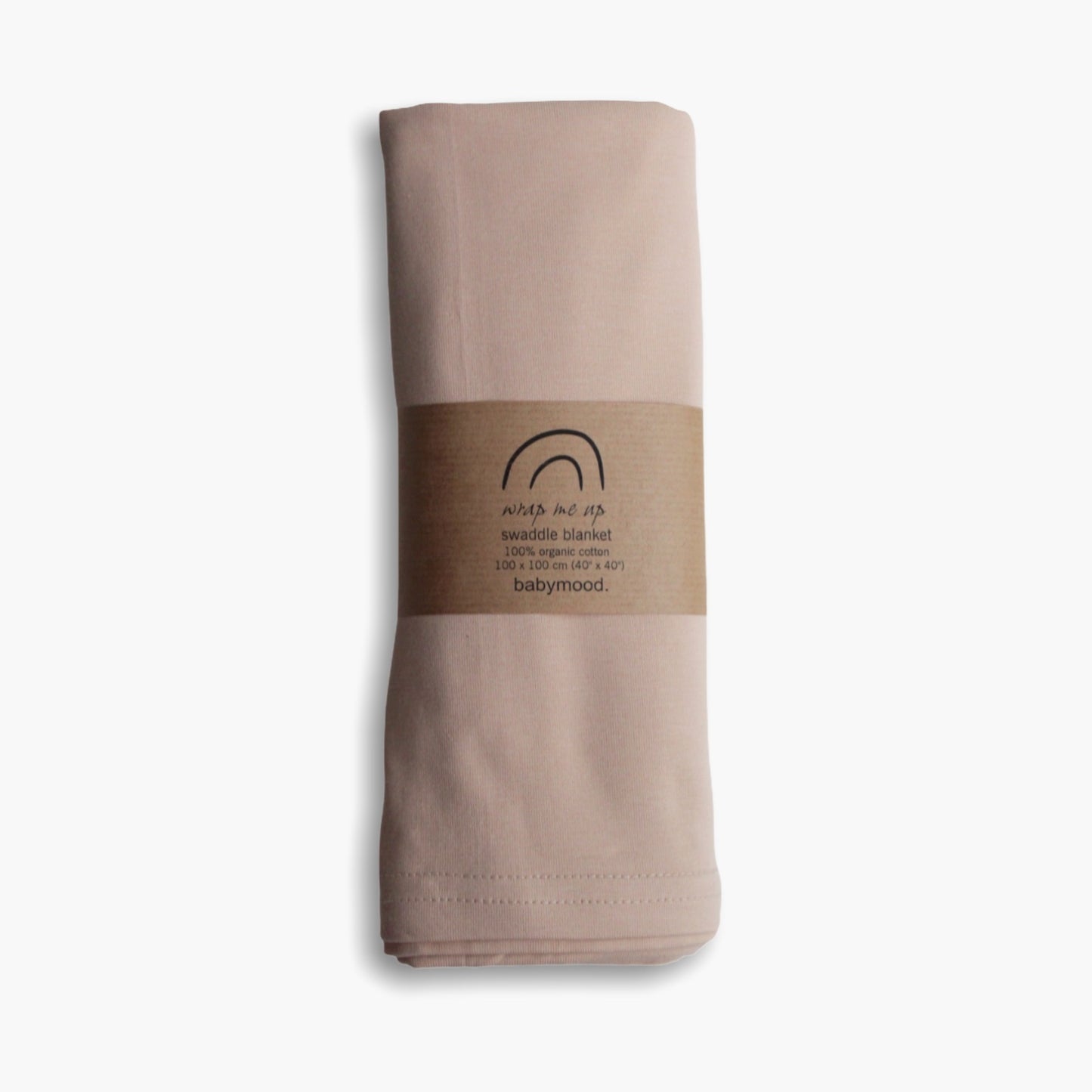 Swaddle i økologisk stretchjersey GOTS | nude | 100x100cm