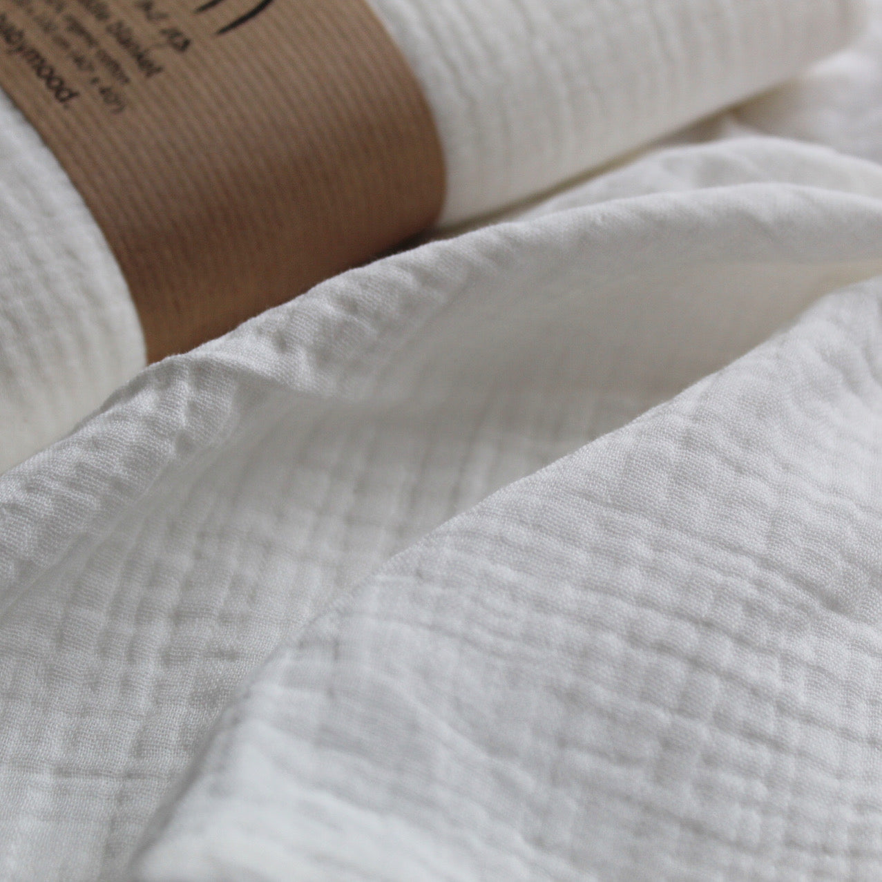 Swaddle organic muslin GOTS | white | 100x100cm