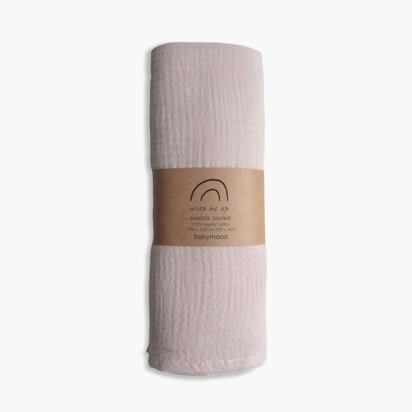Swaddle økologisk musselin GOTS | gråbeige | 100x100cm