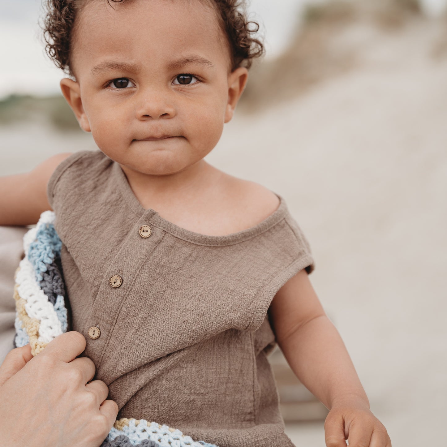 Romper i lin | brun