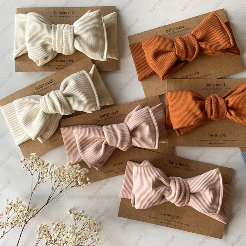 Headband bowknot, cream | sizes: 0-6, 6-12, 12-24