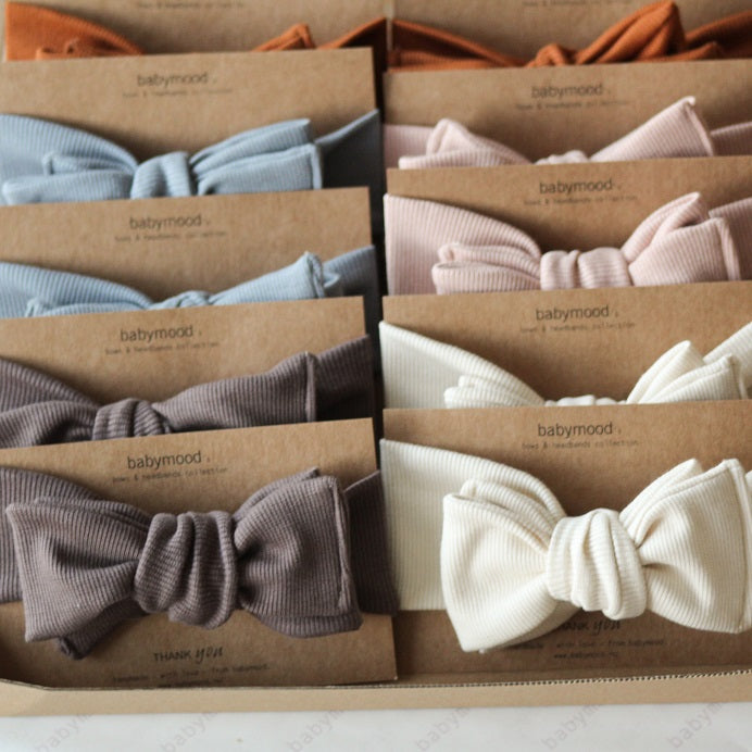Headband bowknot, cream | sizes: 0-6, 6-12, 12-24
