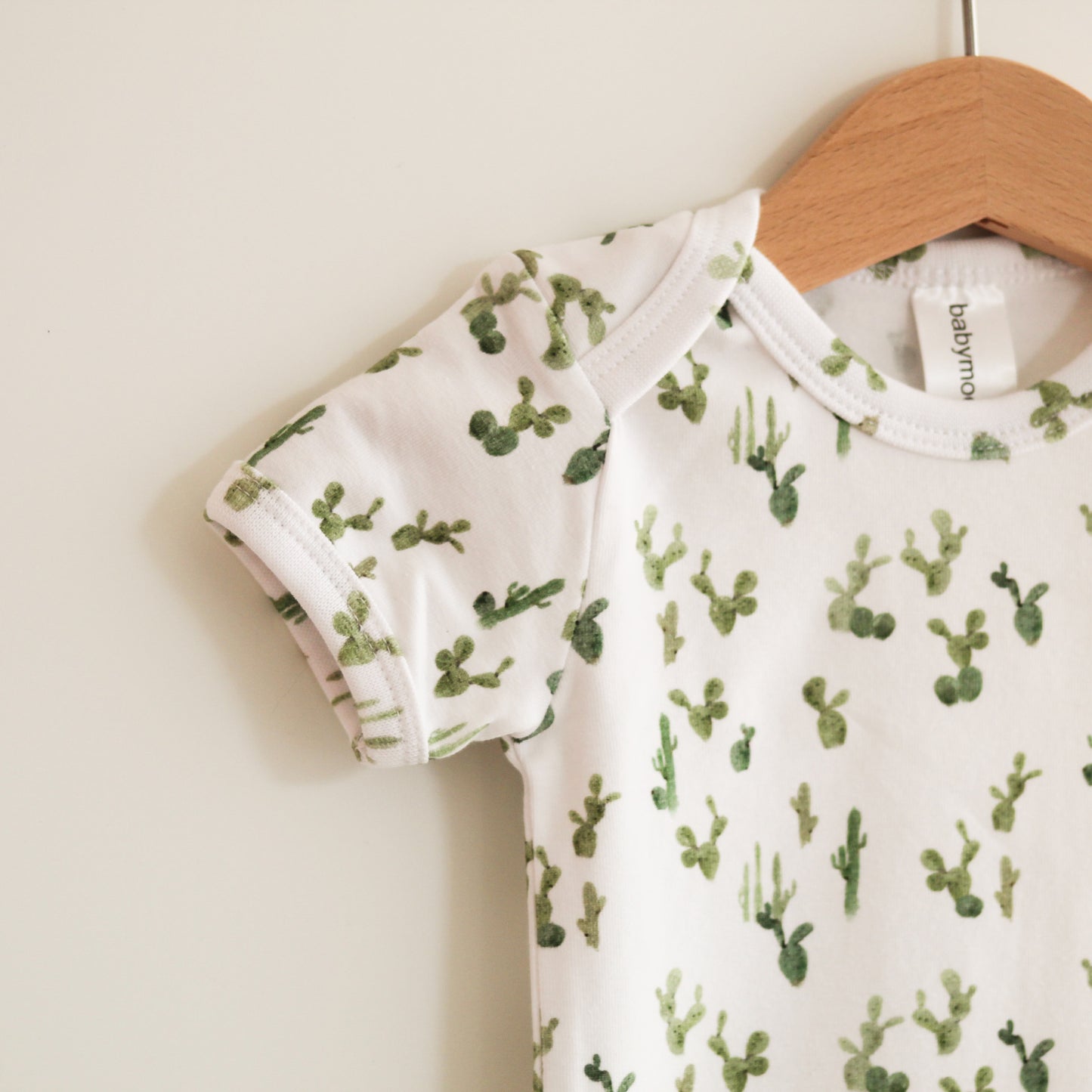Body with short sleeves, organic cotton GOTS | cacti