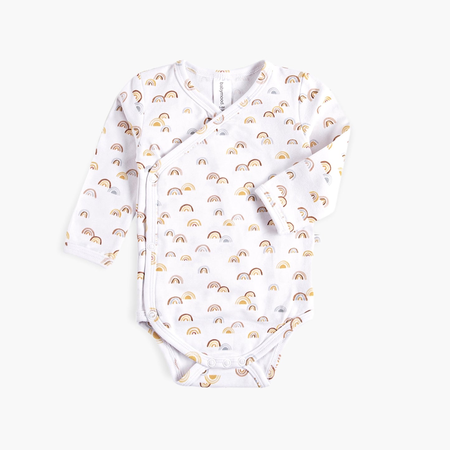 Wrap body with long sleeves, organic cotton GOTS | rainbow