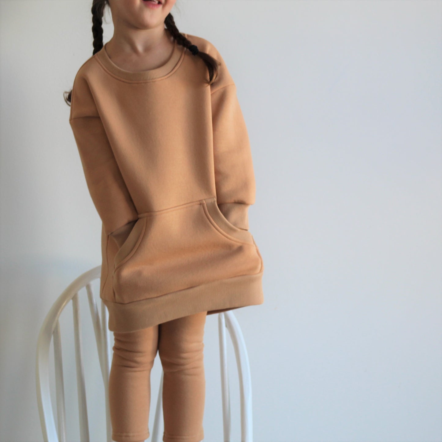 Sweatshirt dress, sandstone