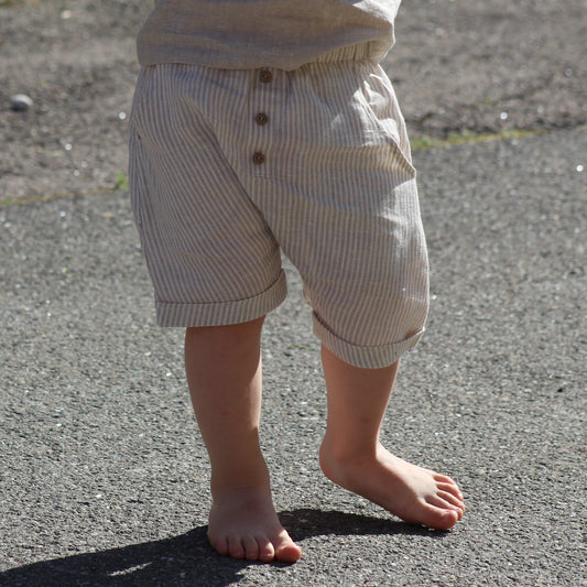 Shorts in linen SAFARI - boy 6m-5y | stripes