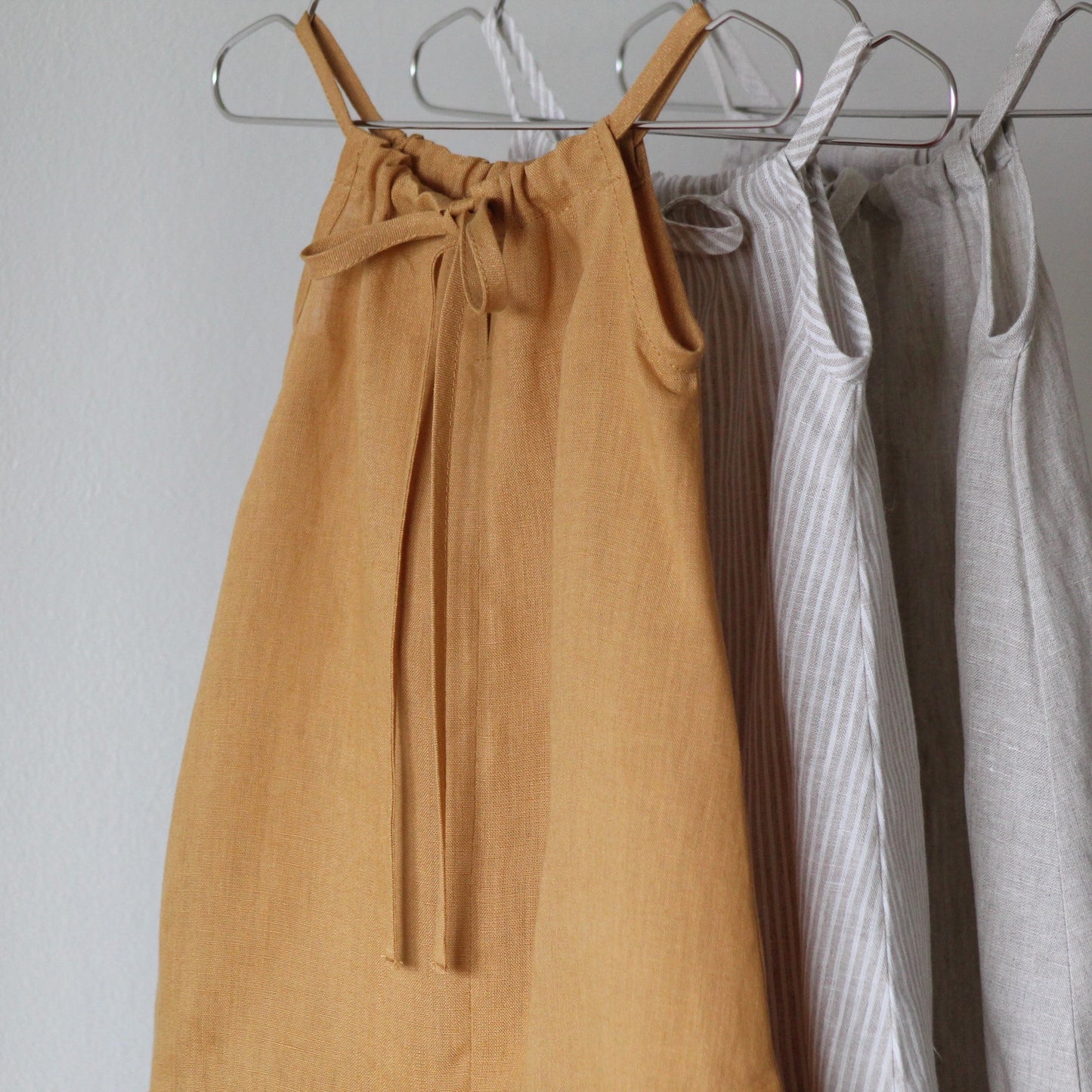 Dress in linen SAVANNA - girl 1-6y | carmel