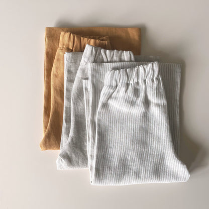 Pants culotte linen - girl 1-6y | carmel