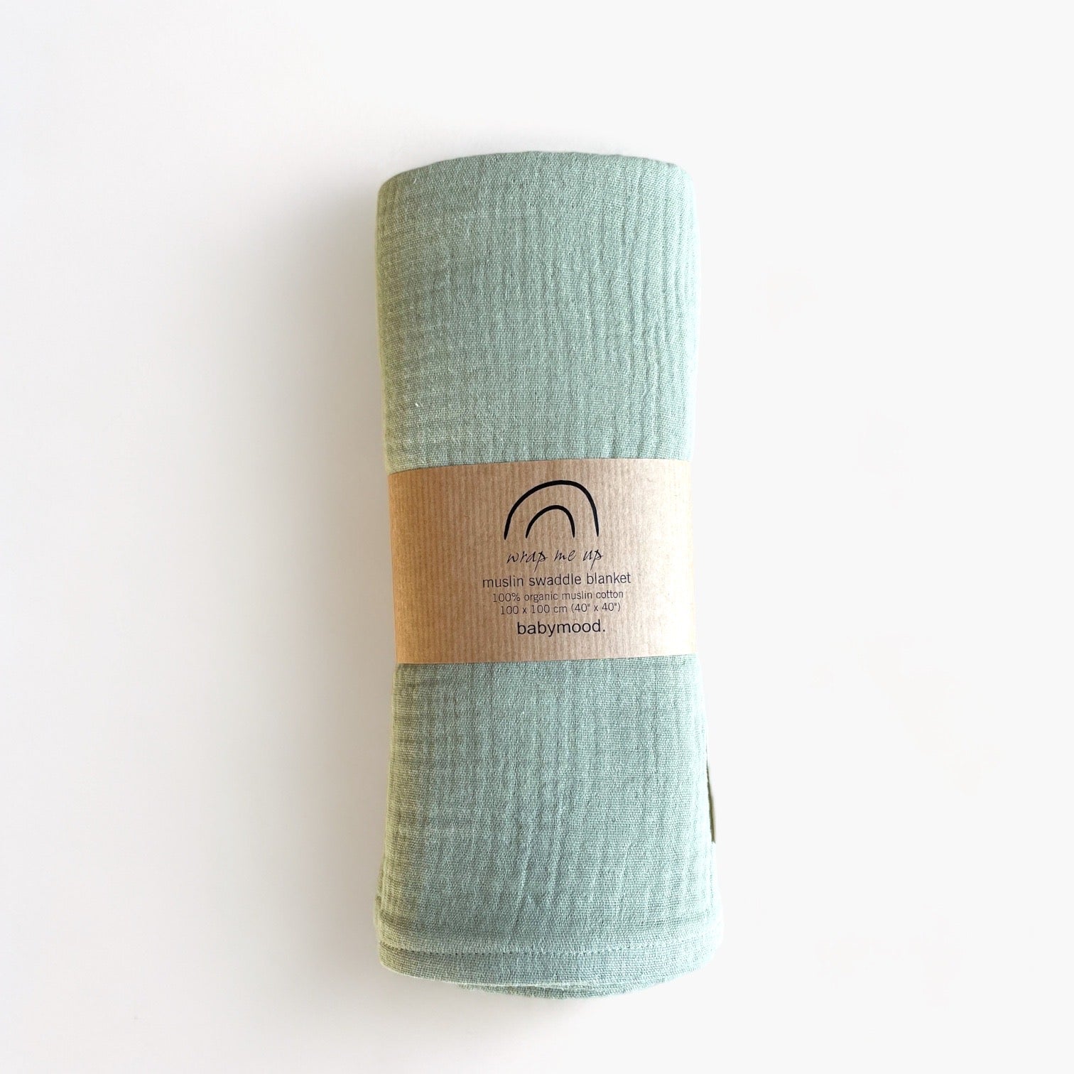 Swaddle organic muslin GOTS mint Babymood. Organic clothing for little ones