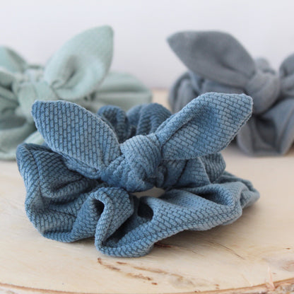 Scrunchie velvet, mørk turkis