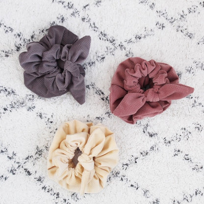 Scrunchie velvet, dark purple grey