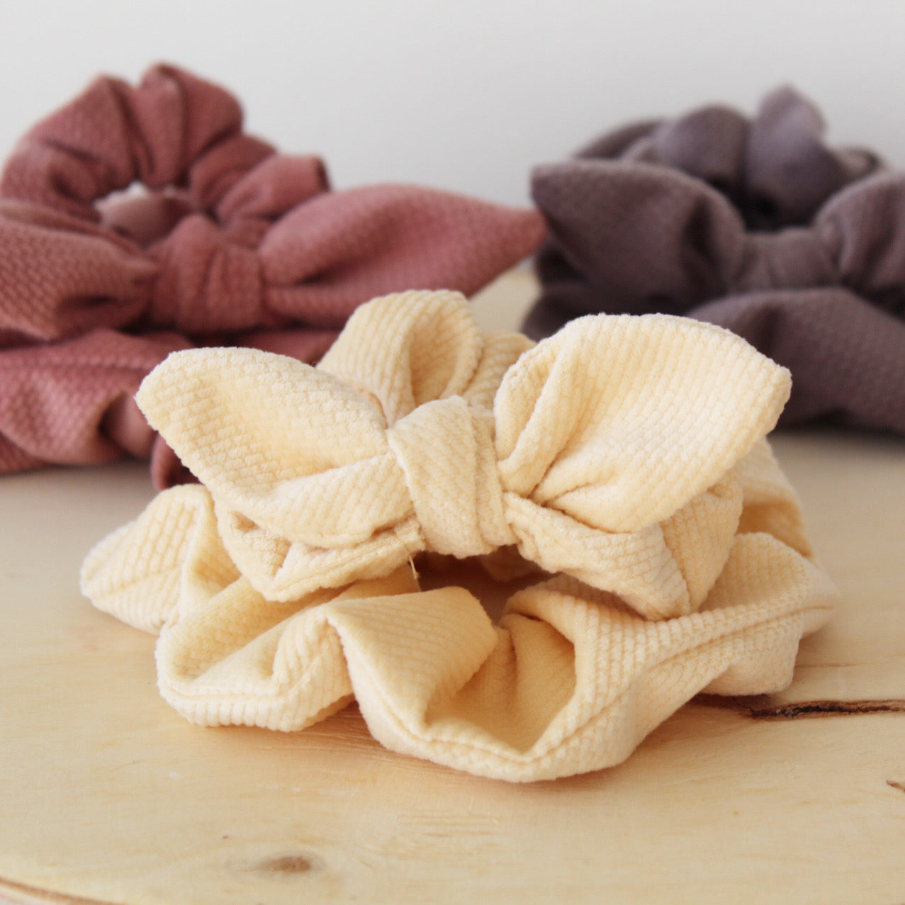 Scrunchie velvet, vanilje