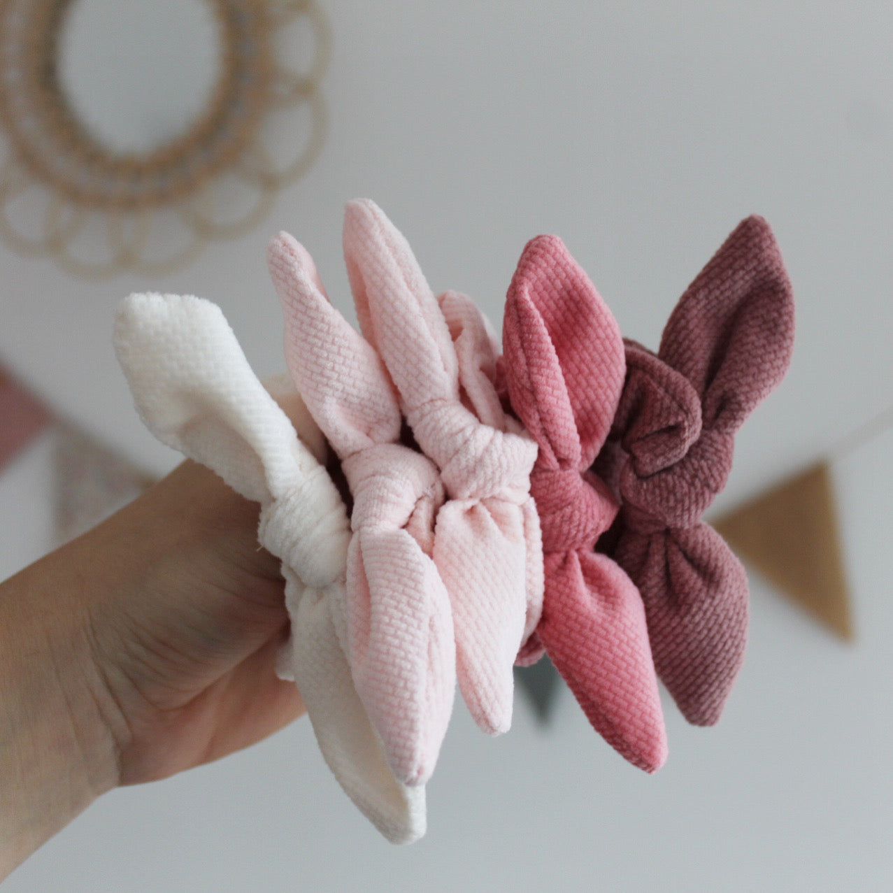 Scrunchie velvet, pudderrosa