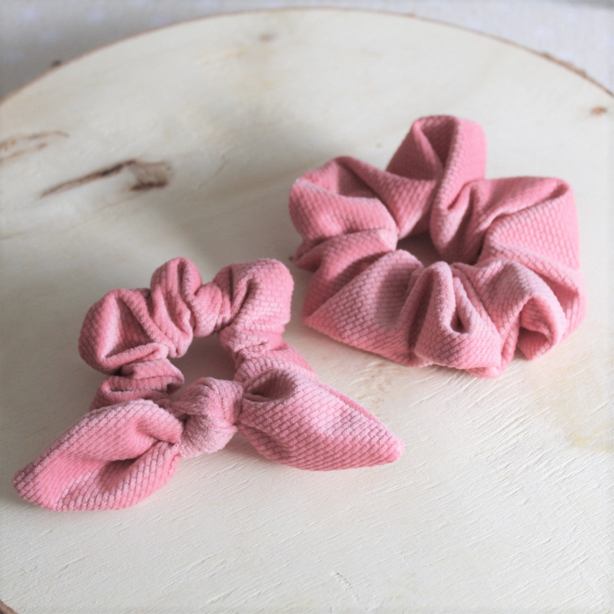 Scrunchie velvet, vintage rosa