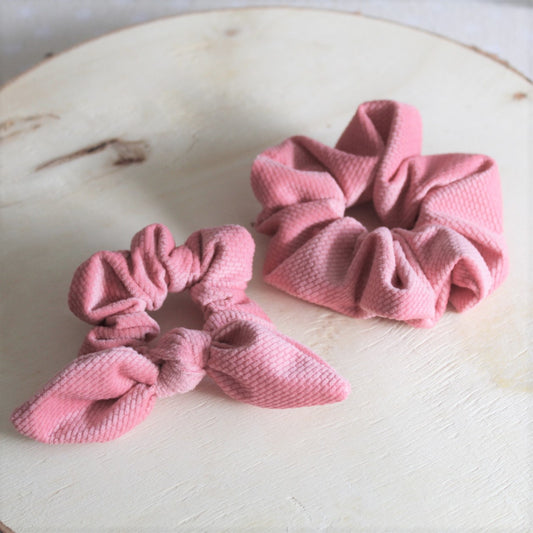 Scrunchie velvet, vintage pink