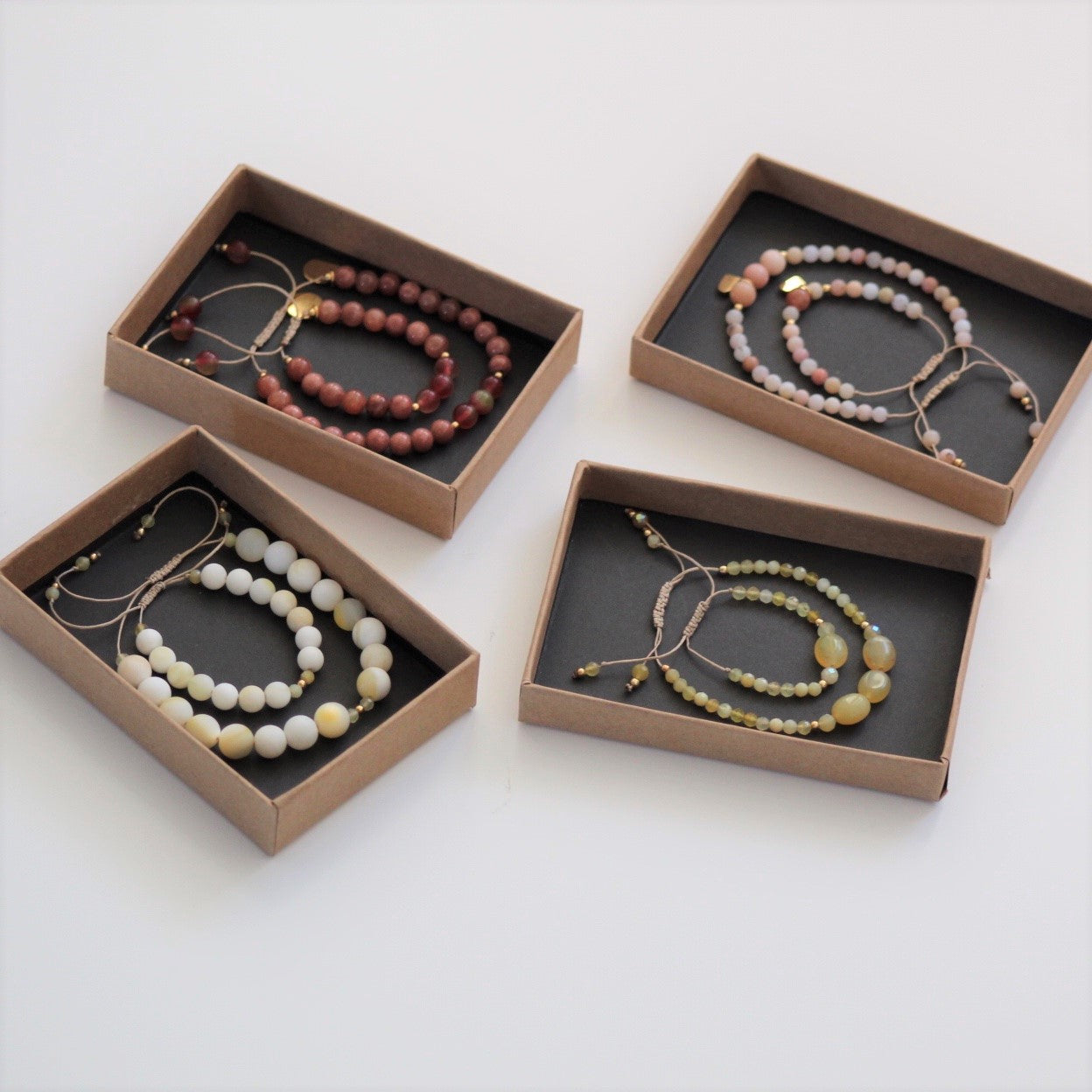 Bracelet, Mini & Me, red jade with gold-plated silver plate