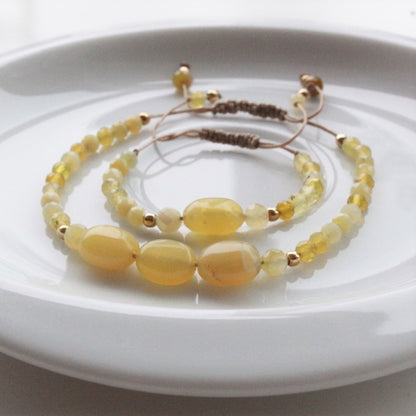 Bracelet, Mini & Me, yellow opal
