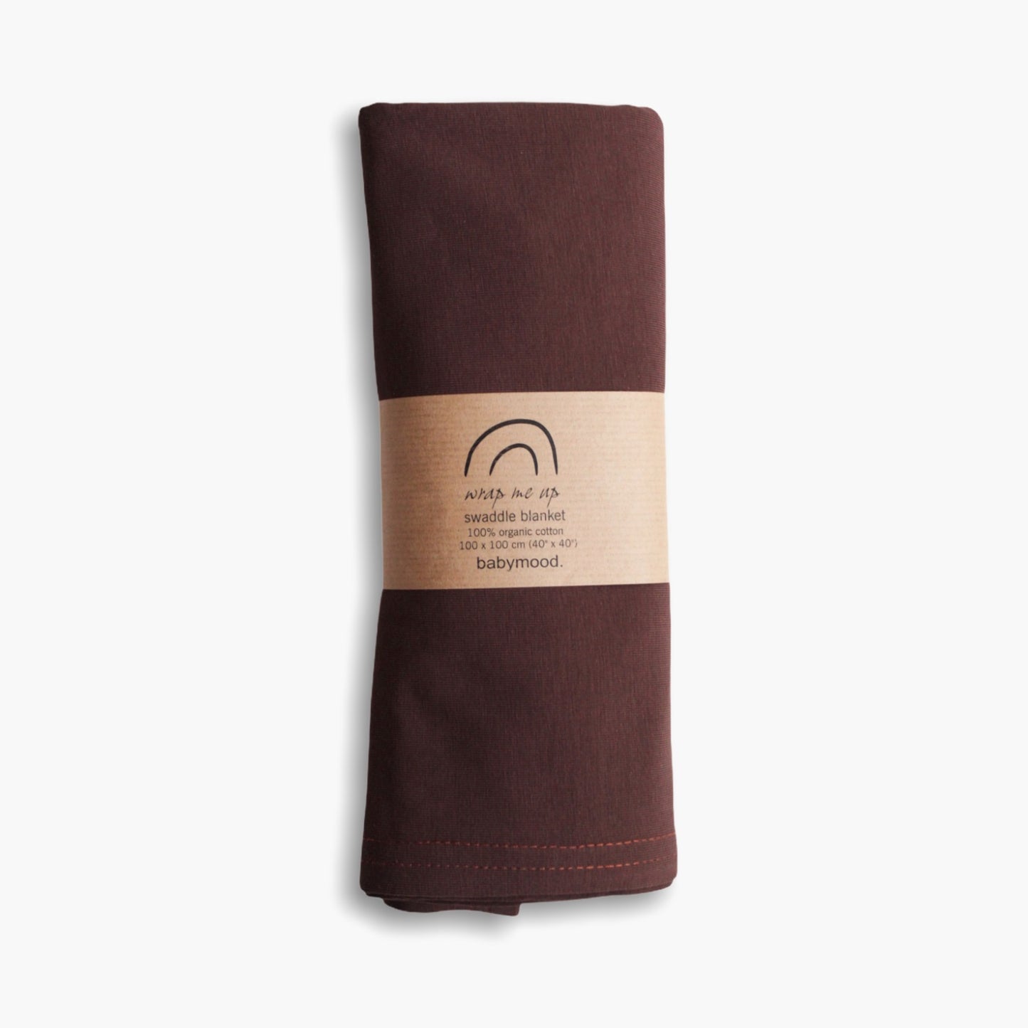 Swaddle in organic stretch jersey GOTS | brown | 100x100cm