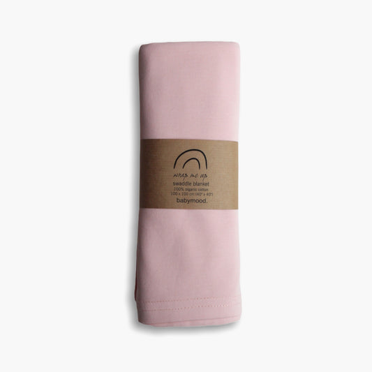 Swaddle in organic stretch jersey GOTS | light pink | 100x100cm
