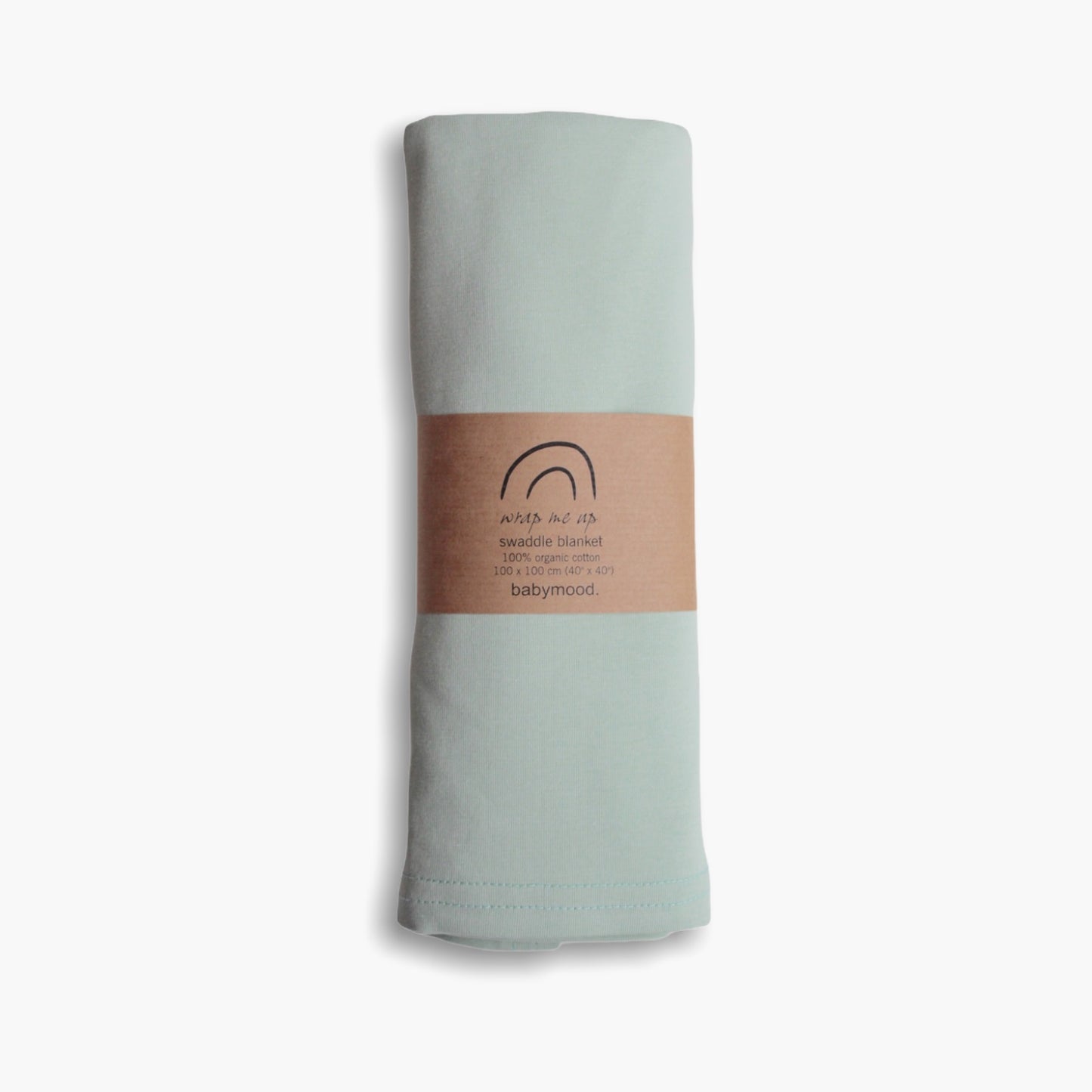 Swaddle in organic stretch jersey GOTS | old light green | 100x100cm