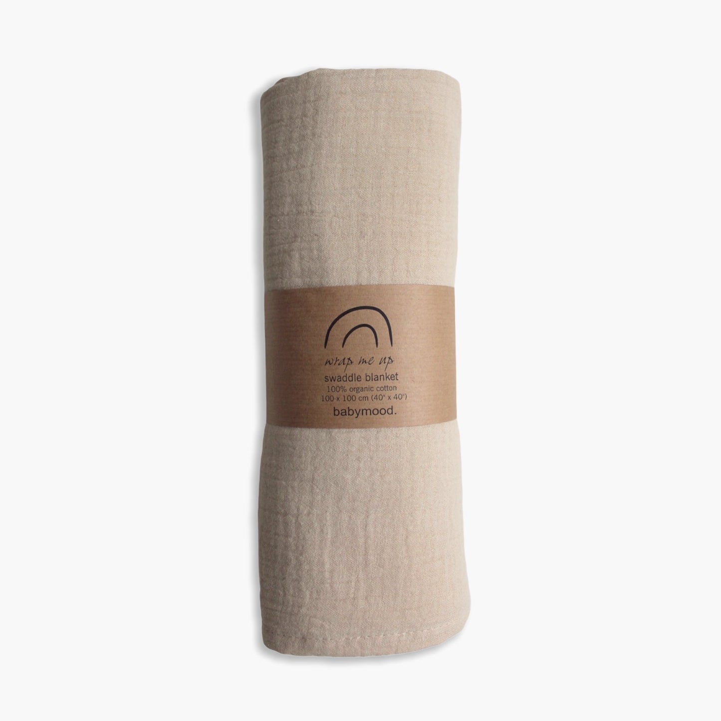 Swaddle økologisk musselin GOTS | sand | 100x100cm
