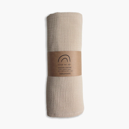 Swaddle økologisk musselin GOTS | sand | 100x100cm