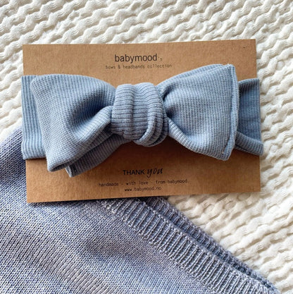 Pannebånd bowknot, jeans | size: 0-6, 6-12, 12-24