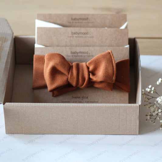 Headband bowknot, sandstone | sizes: 0-6, 6-12, 12-24