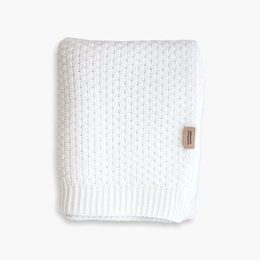 Bamboo knitted blanket | white