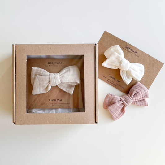 Baby bow, muslin cotton | Hannah