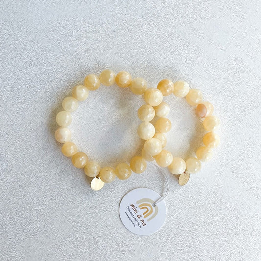 Bracelet Mini & Me, beige jade