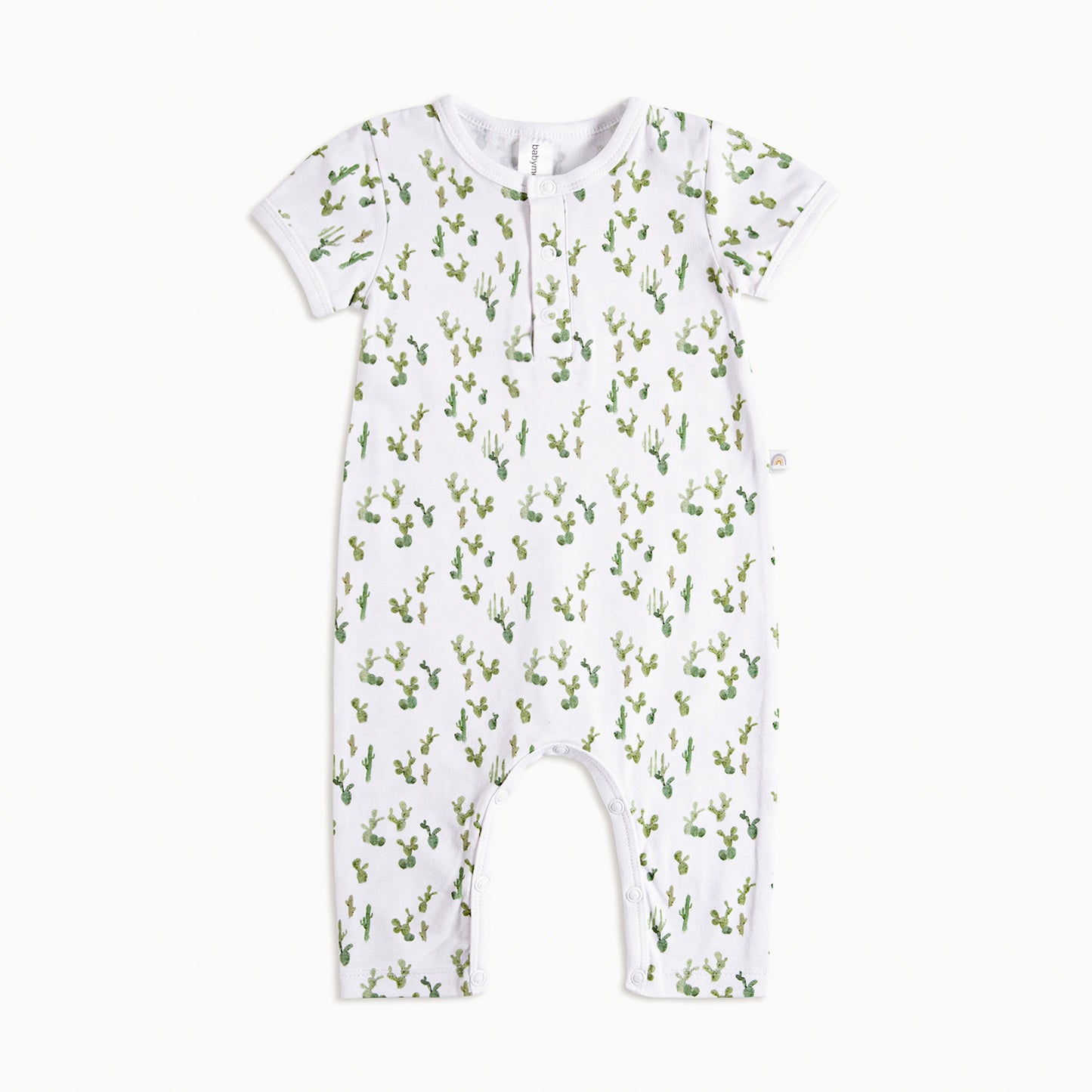 Jumpsuit short-sleeved, organic cotton GOTS | cacti
