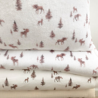 Putetrekk minky fleece, 45x45, MOOSE