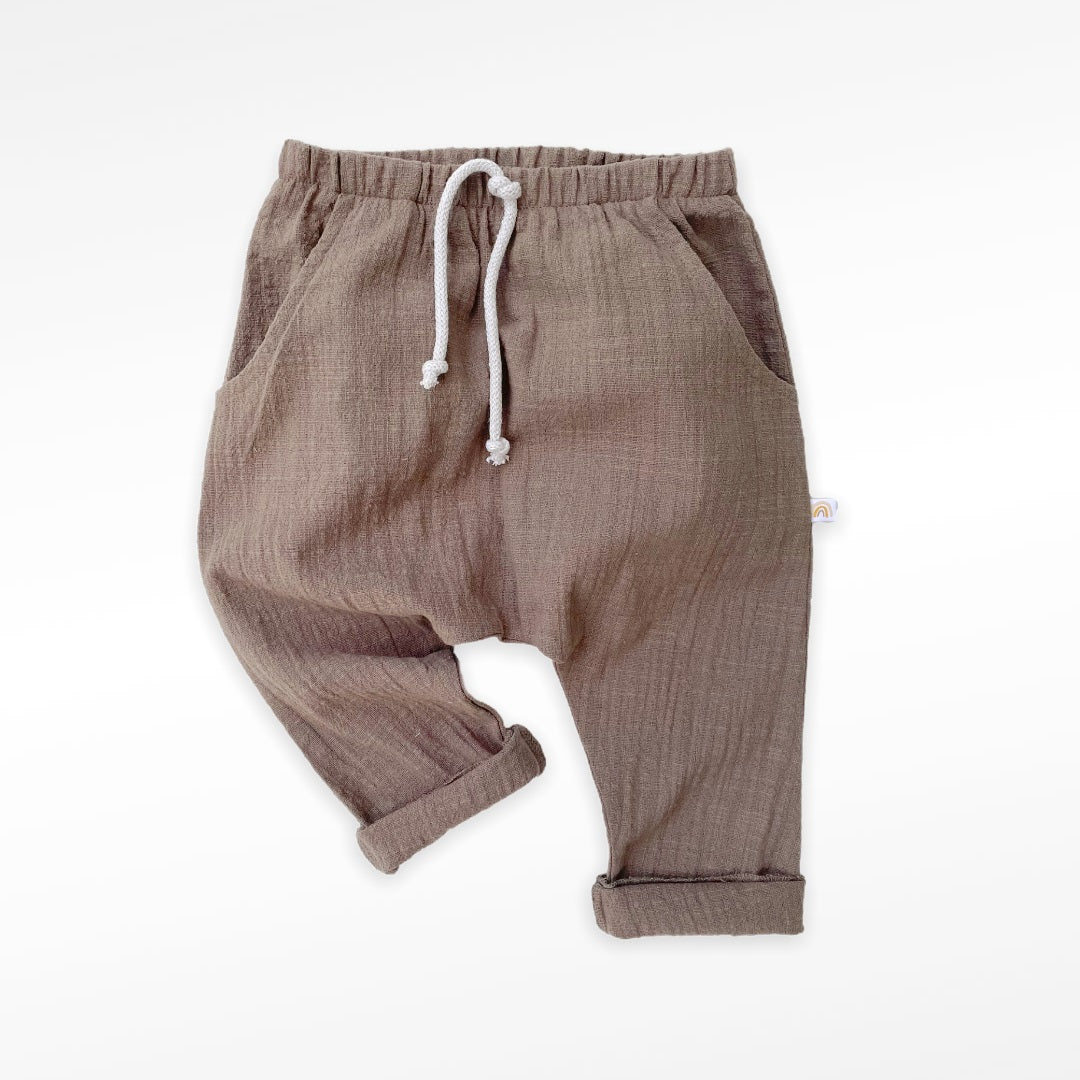 Pants in linen | brown