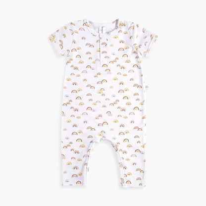 Jumpsuit kortermet, økologisk bomull GOTS | rainbow