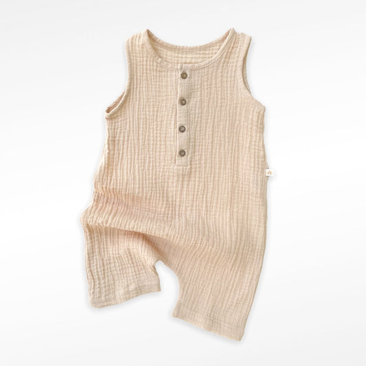 Romper in organic muslin GOTS | sandy