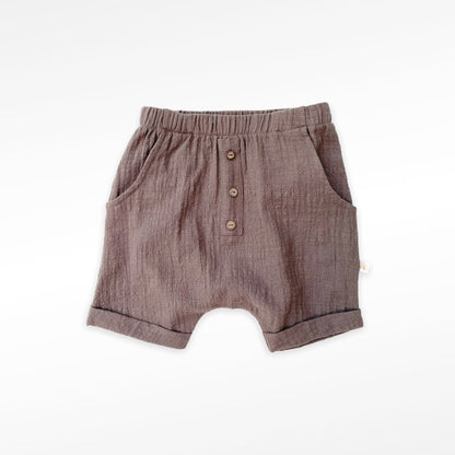 Shorts i lin | brun