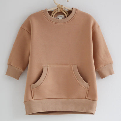 Sweatshirtkjole, sandstone